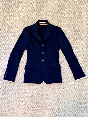 RJ Classics Black Orange Label Kids Show Jacket with fake white cuffs.